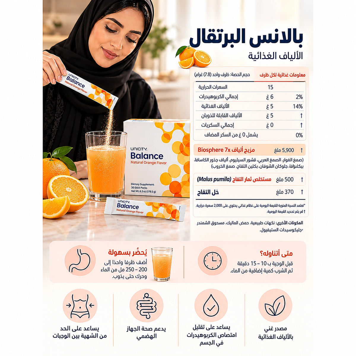 Feel Great Orange – يونيماتي ليمون + بالانس برتقال 60